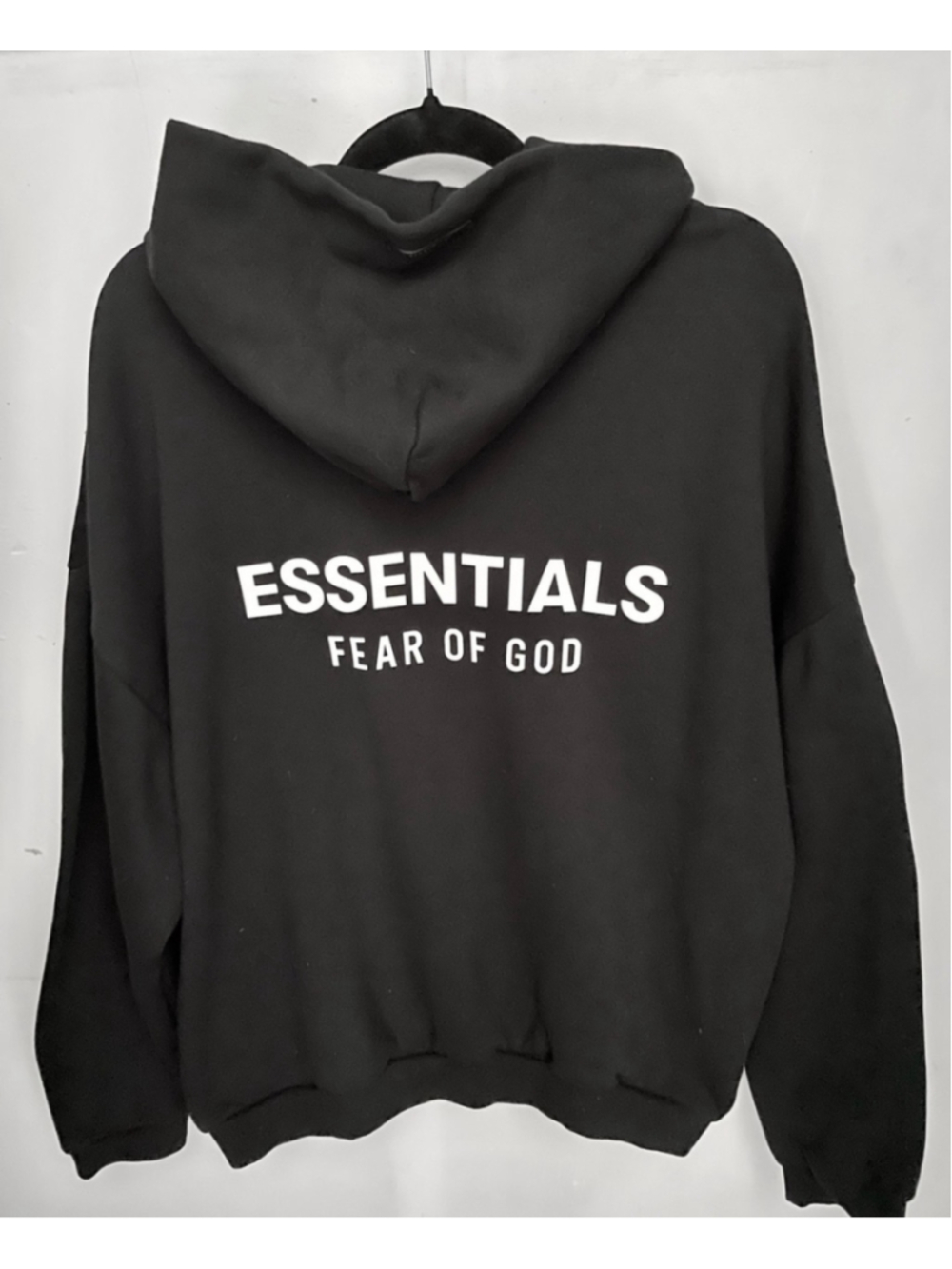 Fear Of God Essentials Black Hoodie Oversized Mens Large NWT